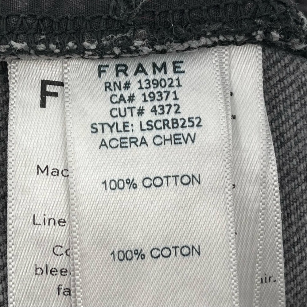 Frame 29x24 Le Stevie Raw Edge boyfriend Jeans 0027 light gray distressed - Picture 11 of 13